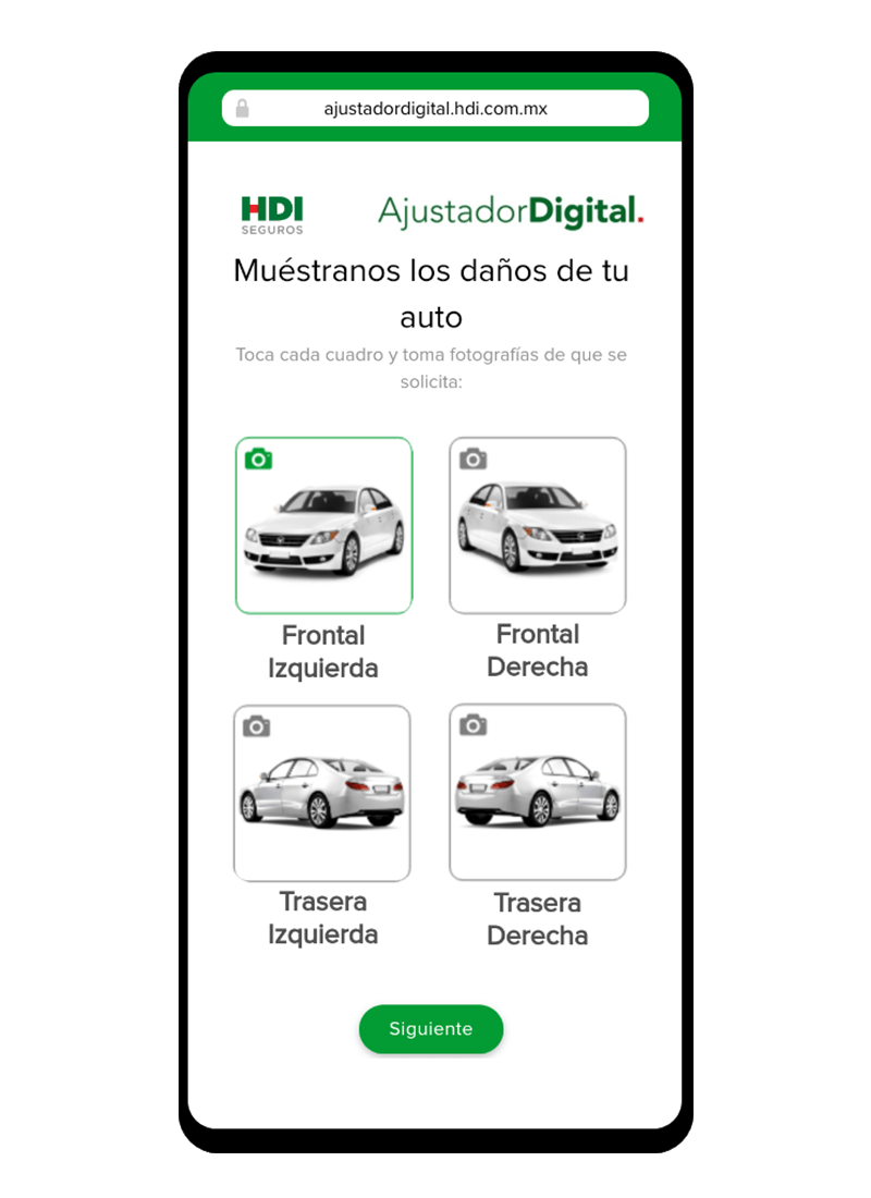 tercer paso del ajustador digital de HDI SEGUROS México